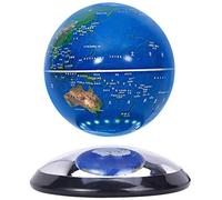 GYLEJWH Globe terrestre créatif lumineux flottant magnétique avec lévitation pour décoration de la maison et du bureau, bleu