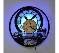 GYLEJWH Horloge Murale en Vinyle, en Disques Vinyles, Retour vers Le Futur Horloge LED Disque Vinyle Rétro Lumière 12 Pouces Décorées dans Sept Couleurs