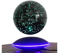 GYLEJWH Lévitations Magnétiques De 6 Pouces Décoration De Globe Flotting Globe, Constellation Rotative Couleur Smart World Carte LED Lumières avec des Lumières