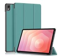 Gylint Étui à rabat ultra fin en cuir PU avec fonction veille/réveil automatique pour Samsung Tab S11 5G SM-X736B/SM-X730 Vert