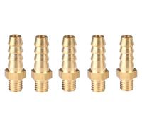 GYLXL Raccord de tuyau cannelé en laiton, filetage mâle métrique, 5 pièces, 3 mm, 4, 6, 8, 10 diamètre extérieur, M3, M4, M5, M6, M8, M10, adaptateur connecteur,L23