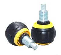 Gym Accessories Lot de 2 boutons de vélo d'appartement avec poignée à ressort intégrée pour un ajustement sûr et un réglage facile (M16-32-8 mm)