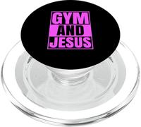 Gym and Jesus Christian Trainer Grace God Athlete Lifting PopSockets PopGrip pour MagSafe