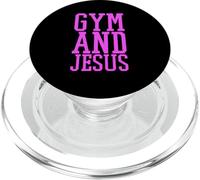 Gym and Jesus Christian Trainer Grace God Athlete Lifting PopSockets PopGrip pour MagSafe
