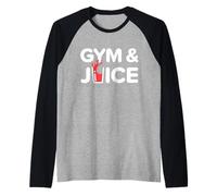 Gym and Juice Drôle Entraînement Sain Jus Fitness Diet Manche Raglan