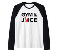 Gym and Juice Drôle Entraînement Sain Jus Fitness Diet Manche Raglan