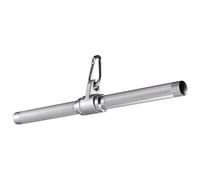 Gym Attachments, Tricep Straight Bar, Solid Steel Training Bars with 18 Inches Length, Fitness Equipment for Cable Machine, Home, Gym, Athletes, Men, Women, Adults, Professionals Use, Silver