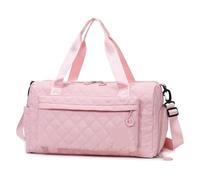 Gym Bag Sac polochon de Voyage à Poche Avant for Femmes, Sac Sport bandoulière, Week-End, Bagage Main étanche, Cabine d'aéroport(Pink)
