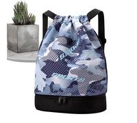 Gym Bag, Shoulder Duffle Bag, Lightweight Shoe Compartment with 20 inch Size, Dry Wet Separated Carry on for Swimming, Tennis, Hiking, Soccer, Cheerleading, Men, Women, Muticolor