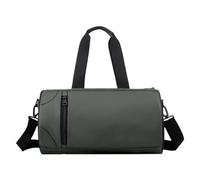Gym Bag, Waterproof Training Duffle, Multi-Compartment Sports Tote, Wet and Dry Separation, for Travel, Fitness, Workout, 15.35x8.66x8.66 inches, Gray, Black and Army Green
