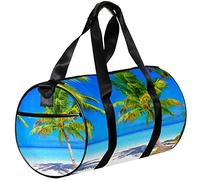 Gym Bags Small Duffel Bag Sports Tote for Yoga,Beach Palm Tree Sea,Outdoor Fitness Bags Carry on Bag