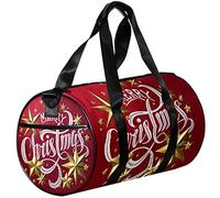 Gym Bags Small Duffel Bag Sports Tote for Yoga,Christmas Stars Red Pattern,Outdoor Fitness Bags Carry on Bag