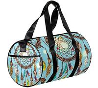 Gym Bags Small Duffel Bag Sports Tote for Yoga,Ethnic Feather Dreamcatcher,Outdoor Fitness Bags Carry on Bag