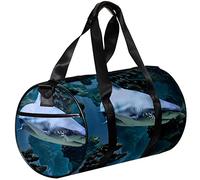 Gym Bags Small Duffel Bag Sports Tote for Yoga,Fish Sea Shark,Outdoor Fitness Bags Carry on Bag