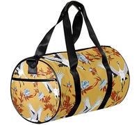 Gym Bags Small Duffel Bag Sports Tote for Yoga,Flower and Crane,Outdoor Fitness Bags Carry on Bag