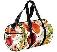 Gym Bags Small Duffel Bag Sports Tote for Yoga,Flower and Fruit Peach,Outdoor Fitness Bags Carry on Bag