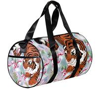 Gym Bags Small Duffel Bag Sports Tote for Yoga,Flower and Tiger,Outdoor Fitness Bags Carry on Bag