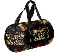 Gym Bags Small Duffel Bag Sports Tote for Yoga,Flowers and Merry Christmas,Outdoor Fitness Bags Carry on Bag