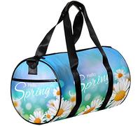 Gym Bags Small Duffel Bag Sports Tote for Yoga,Flowers Spring Daisy,Outdoor Fitness Bags Carry on Bag