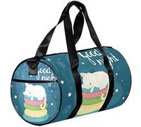 Gym Bags Small Duffel Bag Sports Tote for Yoga,Good Night Cat Donut,Outdoor Fitness Bags Carry on Bag