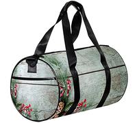 Gym Bags Small Duffel Bag Sports Tote for Yoga,Happy Christmas Wooden Board,Outdoor Fitness Bags Carry on Bag