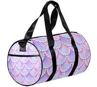 Gym Bags Small Duffel Bag Sports Tote for Yoga,Mermaid Scales Colorful Sea,Outdoor Fitness Bags Carry on Bag