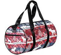 Gym Bags Small Duffel Bag Sports Tote for Yoga,Merry Christmas Snow Animals,Outdoor Fitness Bags Carry on Bag