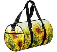 Gym Bags Small Duffel Bag Sports Tote for Yoga,Oil Painted Sunflowers,Outdoor Fitness Bags Carry on Bag