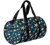 Gym Bags Small Duffel Bag Sports Tote for Yoga,Sea Shell Starfish Conch,Outdoor Fitness Bags Carry on Bag