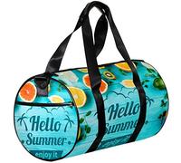 Gym Bags Small Duffel Bag Sports Tote for Yoga,Welcome Summer Hello,Outdoor Fitness Bags Carry on Bag