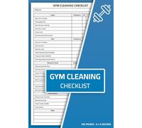 Gym Cleaning Checklist: Weekly Cleaning Checklist Book for Fitness Center | Gym Sanitation Check List