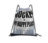 Gym Cordon Sac À Dos 36x42cm, J'adore Le Hockey Portable Extérieure Petit Sac À Dos, pour Le Sport, Hommes, Femmes, Yoga