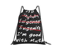 Gym Cordon Sac À Dos 36x42cm, Je suis Ingénieur Et Je suis Bon en Mathématiques Pliable Étanche Sac De Yoga À Cordelette, pour Anniversaire, Femmes, Hommes, La Maternelle