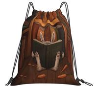Gym Cordon Sac À Dos 36x42cm, Lis Mon Livre Et Mange Ma Carotte. Étanche Lavable Sac Tissu Cordon, pour Natation, Anniversaire, Yoga, Femmes