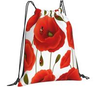Gym Cordon Sac À Dos Coquelicots Aux Fleurs Éclatantes Garçons Extérieure Sac De Sport, pour Le Sport, La Maternelle, Femmes, 36x42cm
