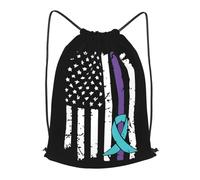 Gym Cordon Sac À Dos Drapeau De Sensibilisation À La Prévention du Suicide Extérieure Pliable Sac en Tissu, pour Natation, Hommes, Le Sport, 36x42cm