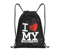 Gym Cordon Sac À Dos J'aime Mon Petit Ami Portable Extérieure Sac De Plage, pour École, Anniversaire, La Plage, 36x42cm