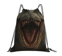 Gym Cordon Sac À Dos Le Tyrannosaure Ouvre La Bouche Lavable Étanche Sac À Cordon De Serrage pour Enfants, pour Yoga, Femmes, La Plage, 36x42cm