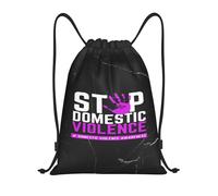 Gym Cordon Sac À Dos Mettre Fin À La Violence Domestique Garçons Réglable Sac À Cordon De Sport, pour École, Le Sport, La Maternelle, 36x42cm