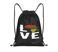 Gym Cordon Sac À Dos Mois De L'Histoire des Noirs Lavable Étanche Sac De Plage, pour Anniversaire, La Maternelle, Hommes, 36x42cm