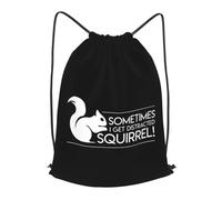 Gym Cordon Sac À Dos Parfois, Je suis Distrait, Écureuil Pliable Étanche Sac en Tissu, pour Femmes, La Plage, Hommes, 36x42cm