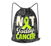 Gym Cordon Sac À Dos Pas Aujourd'hui - Lymphome - Ruban Vert Citron Réglable Portable Sac À Dos, pour Anniversaire, Natation, La Plage, 36x42cm