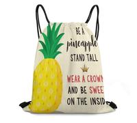 Gym Cordon Sac À Dos Sois Un Ananas Extérieure Pliable Sac De Yoga À Cordelette, pour Natation, Yoga, Hommes, 36x42cm