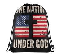 Gym Cordon Sac À Dos Une Nation sous La Bénédiction De Dieu Pliable Étanche Sac De Yoga À Cordelette, pour Le Sport, Anniversaire, École, 36x42cm