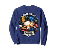Gym de Motivation Amusant pour Chat - Encore Aujourd'hui Plus Fort Demain Sweatshirt