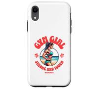 Gym Girl Strong and Tough Fitness Motivation Design Coque pour iPhone XR