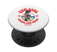 Gym Girl Strong and Tough Fitness Motivation Design PopSockets PopGrip Adhésif