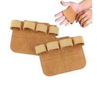 Gym Grips - Leather Pads Anti-Slip Ergonomic Weightlifting | Fingerless Design, Hand Protection, Reduces Fatigue, For Pull-Ups, Deadlifts, Kettlebell, Dips, Dumbbell, Men & Women