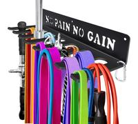 Gym Home Rack Support mural robuste, 8 branches, polyvalent, pour équipements de sport, bandes de résistance, cordes à sauter, ceintures de musculation, bandes de fitness, haltères, mousquetons