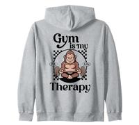 Gym Is My Therapy Gorilla Workouts Gym Citations Retro Fitness Sweat à Capuche